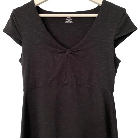 Toad&Co Rosemarie Charcoal Heather Grey Pull-on Casual Cap Sleeves Dress S - Picture 3 of 11